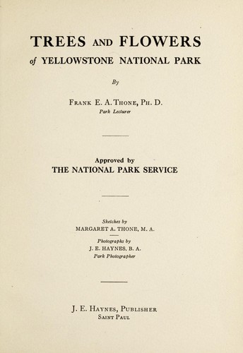 Trees and flowers of Yellowstone national park