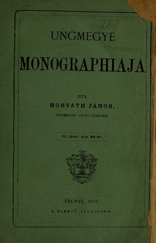 Ungmegye monographiája