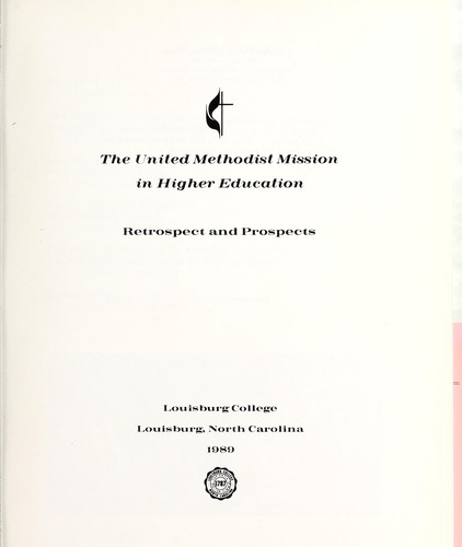 The United Methodist mission in higher education