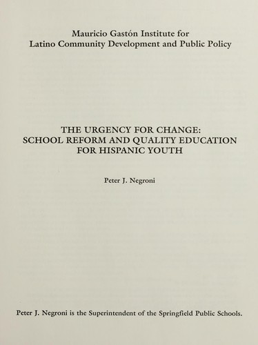 The urgency for change