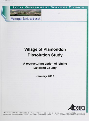 Village of Plamondon dissolution study