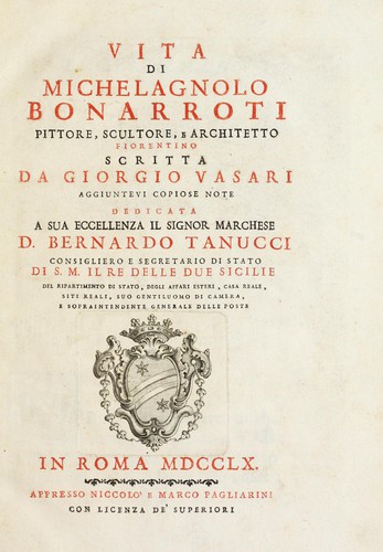 Vita di Michelagnolo Bonarroti, pittore, scultore e architetto fiorentino