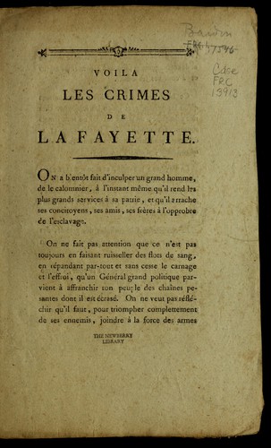 Voilà les crimes de Lafayette