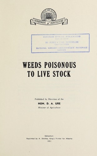 Weeds poisonous to livestock
