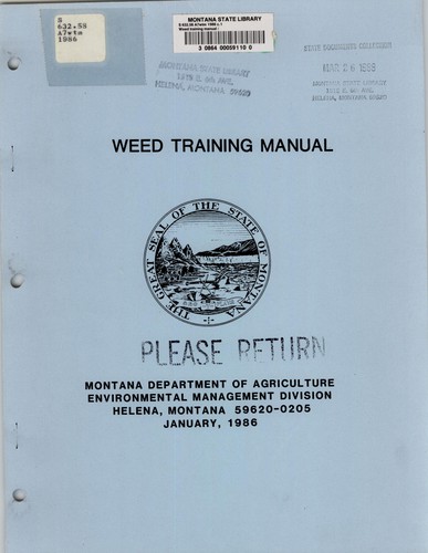 Weed training manual