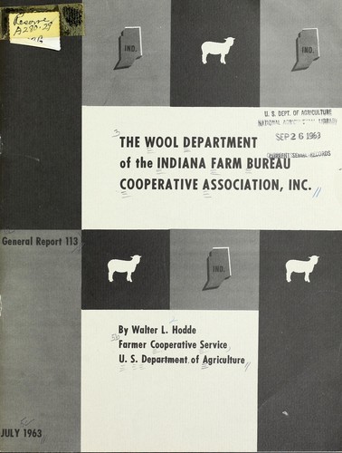 The Wool Department of the Indiana Farm Bureau Cooperative Association, Inc