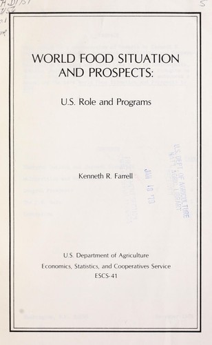 World food situation and prospects