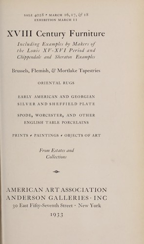 XVIII century furniture