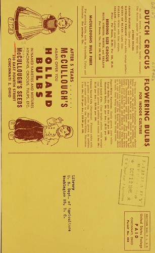 After 5 years McCullough's again offer you Holland bulbs