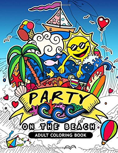 Party On the Beach Adult Coloring Book