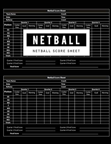 Netball Score Sheet