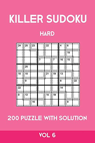 Killer Sudoku Hard 200 Puzzle With Solution Vol 6