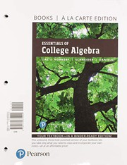 Essentials of College Algebra, Loose-Leaf Edition Plus MyLab Math with Pearson eText -- 18 Week Access Card Package