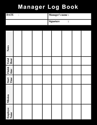 Manager Log Book