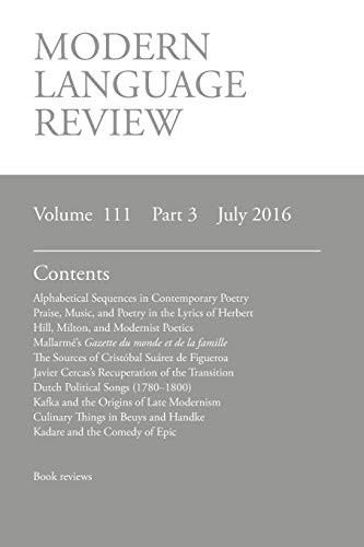 Modern Language Review  July 2016