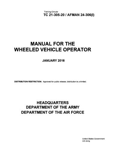 Training Circular TC 21-305-20 / AFMAN 24-306 Manual for the Wheeled Vehicle Operator January 2016
