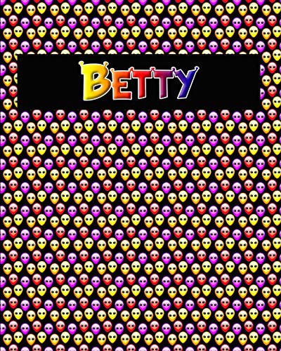 120 Page Handwriting Practice Book with Colorful Alien Cover Betty
