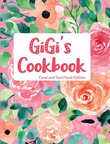 GiGi's Cookbook Coral and Teal Floral Edition