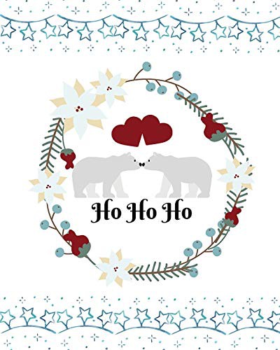 Middle school reading logs Elementary reading log Softback Size 8 x 10 inch "Ho Ho Ho"