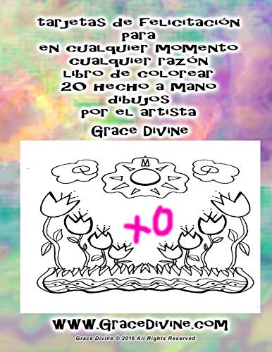 tarjetas de felicitación para en cualquier momento cualquier razón libro de colorear 20 hecho a mano dibujos por el artista Grace Divine