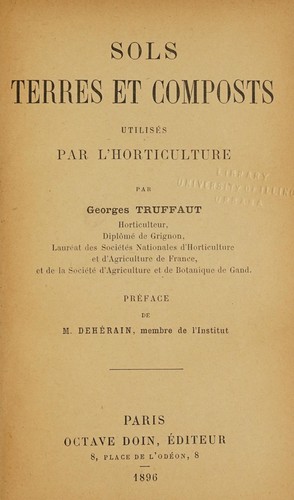 Sols, terres et composts utilisés par l'horticulture