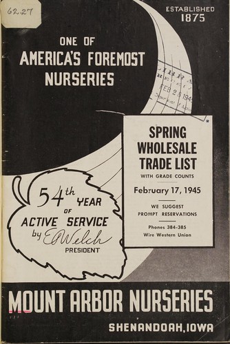 Spring wholesale trade list with grade counts