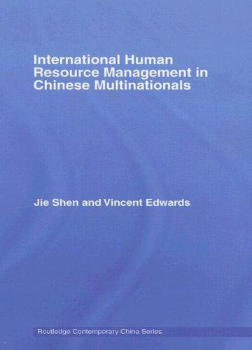 Human Resource Management in Chinese Multinationals