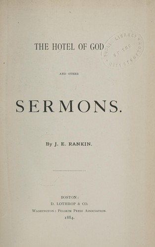 The hotel of God and other sermons