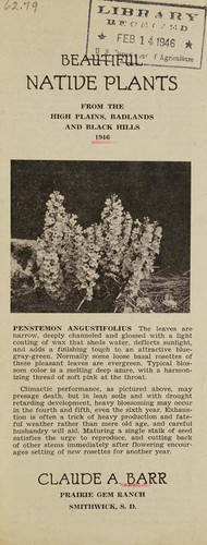 Beautiful native plants from the High Plains, Badlands and Black Hills, 1946