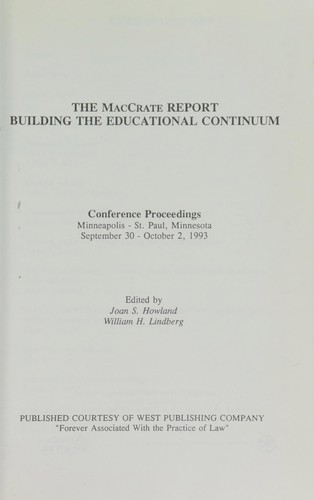 The MacCrate report