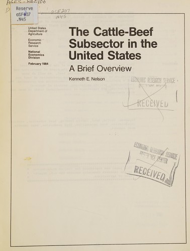 The cattle-beef subsector in the United States