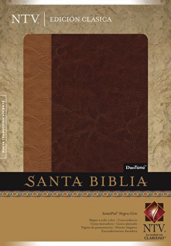 Ntv Santa Biblia/Piel especial/2 tonos/cafe/cafe claro