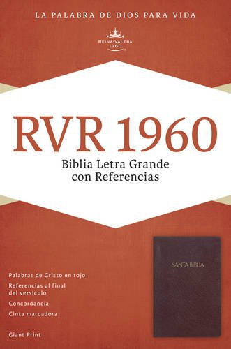 RVR 1960 Biblia Letra Gigante con Referencias, borgoña imitación piel con índice