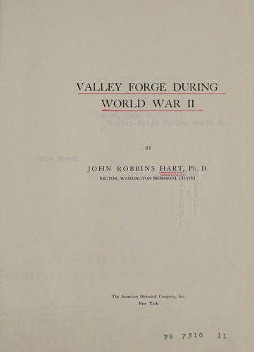 Valley Forge during world war II
