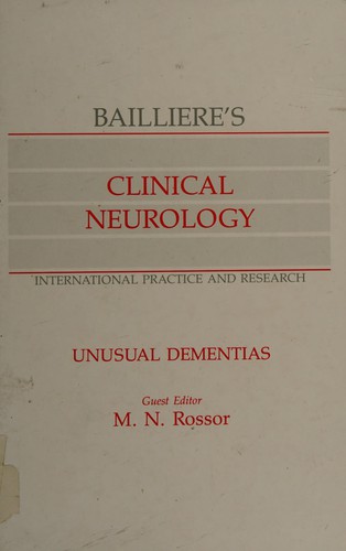 Unusual Dementias (Bailliere's Clinical Neurology)