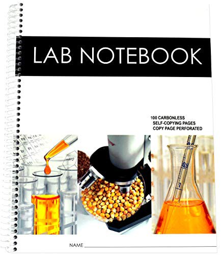 BARBAKAM Lab Notebook 100 Carbonless Pages Spiral Bound