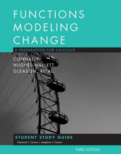 Functions Modeling Change, Student Study Guide