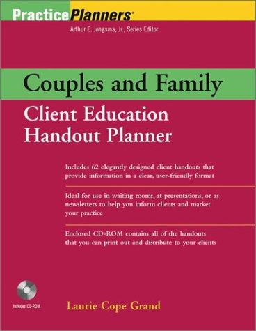 Couples and family client education handout planner