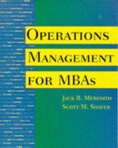 Operations management for MBAs