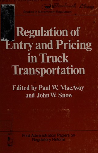 Regulation of entry and pricing in truck transportation
