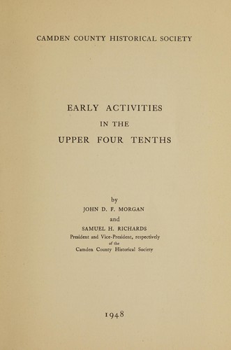 Early activities in the upper four tenths
