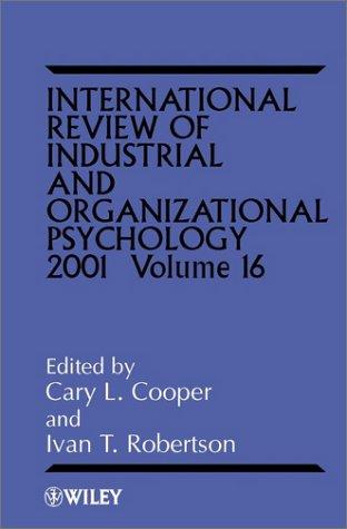 International Review of Industrial and Organizational Psychology, 2001