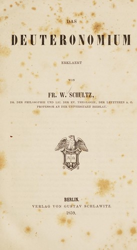 Das Deuteronomium erklaert