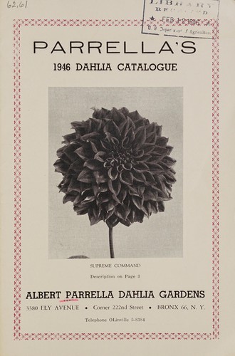 Parrella's 1946 dahlia catalogue