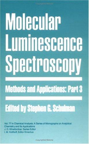 Part 3, Molecular Luminescence Spectroscopy