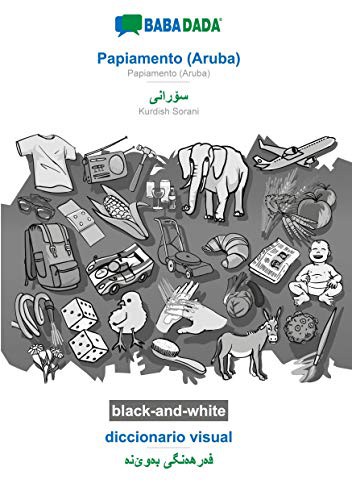 BABADADA black-and-white, Papiamento  - Kurdish Sorani , diccionario visual - visual dictionary