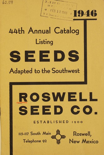 Seeds adapted to the Southwest, 1946