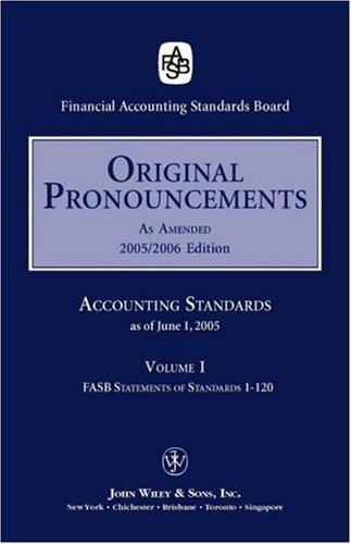 2005 Original Pronouncements (Accounting Standards Original Pronouncements; 3-Volume Set)