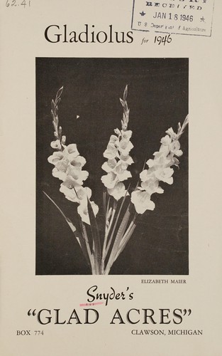 Gladiolus for 1946