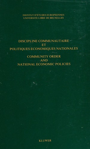 Discipline communautaire politiques ©♭conomiques nationales=